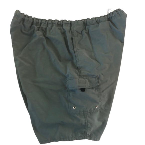Big Dogs Cargo Mesh Lined Shorts Swim Trunks Sz. 4X Olive Green Outdoors Summer - Picture 1 of 7
